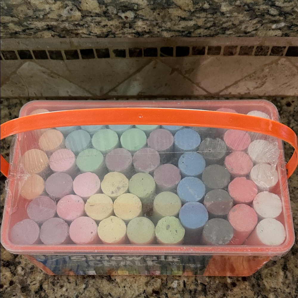 Jumbo Sidewalk Chalk Set - 52 pcs - Orange - Picture 2 of 2